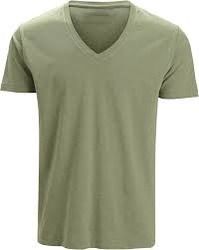 Plain V-Neck Cotton T Shirt