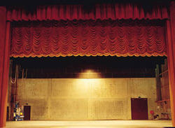 Red Motorized Vertical Stage Curtains And Frills