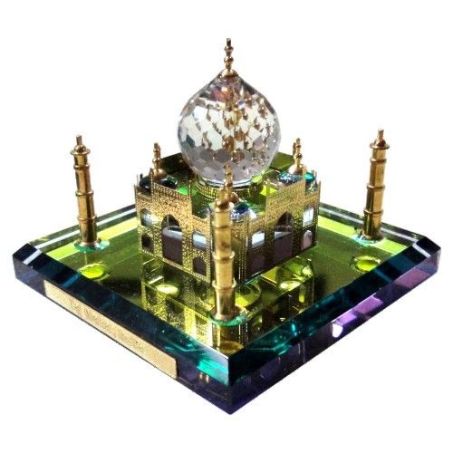 Crystal Taj Mahal Statue (24k Gold Plated)