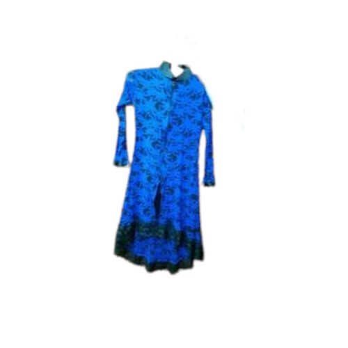 Ladies Blue Long Net Kurti