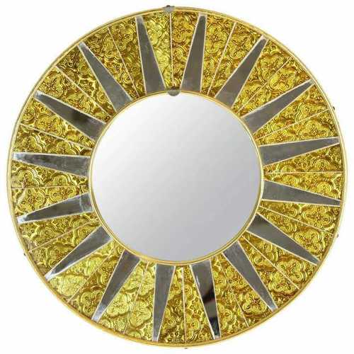 Wooden Glass Mosaic Mirror