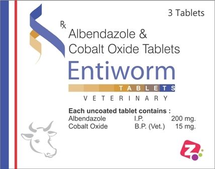 Albendazole And Cobalt Oxide Veterinary Tablet (Medicine)