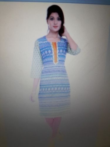 Cotton Fabric Attractive Ladies Jaipuri Kurti