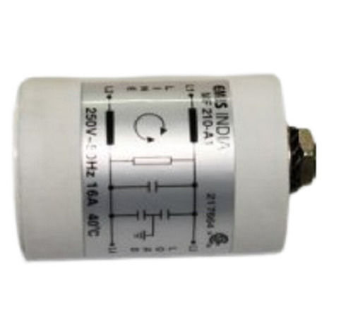 16 Ampere 250 Volts Electrical Cylindrical Type Emi Filter With Stud Mount