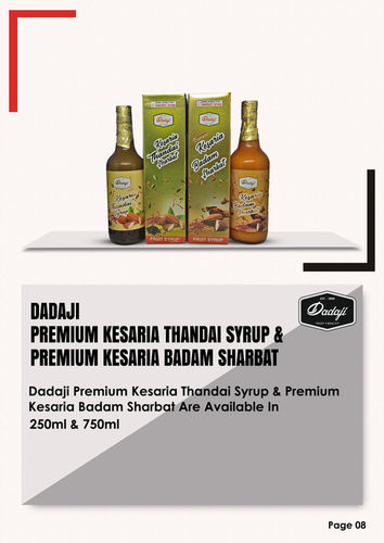 Kesharia Thandai And Badam Sharbat Alcohol Content (%): No