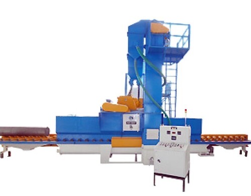Airless Shot Blasting Machine - Color: White And Blue