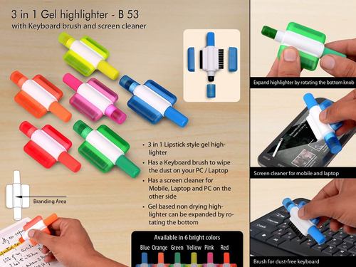 Gel Highlighter With Keyboard Brush And Screen Cleaner