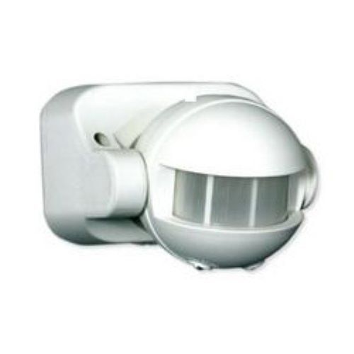 PIR Motion Sensor - Max. 1000W Load, 12m Detection Range, 180Â° Detection Angle | Manual Override, IP44 Rated, Adjustable Time-Delay and LUX Control