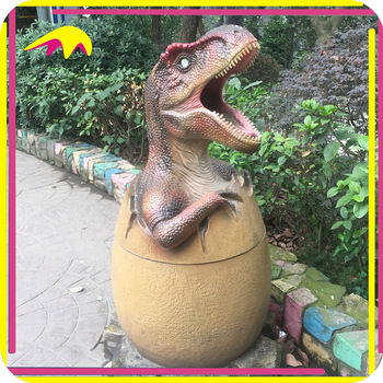 Funny Fiberglass Dinosaur Egg Trash Door Type: Entry Doors