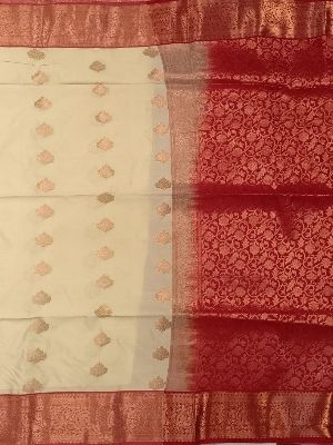 Kalyani Jute Double Color Contrast Tower Border Cotton Saree (Yas_Sunanda)