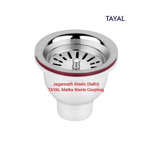 Plastic White Color Tayal Sink Waste Coupling With Glossy Finish Installation Type: Above Counter