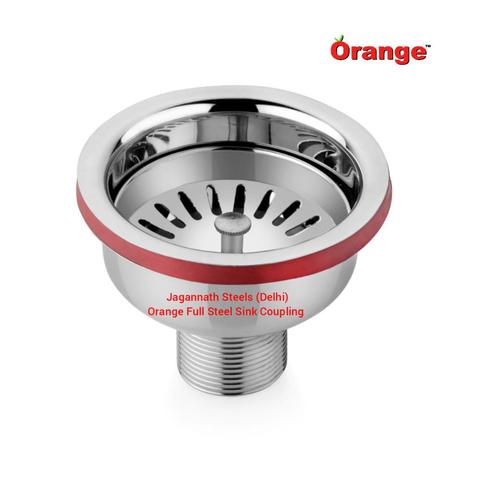 Rust Resistant, Round Shape, Orange Full Steel Sink Coupling Size: 4 Inch