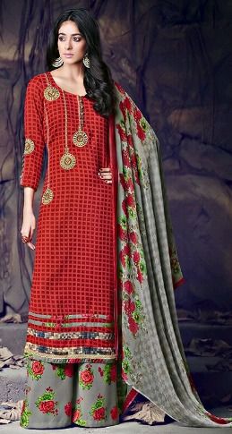 Floral Printed Cotton Salwar Suit Dress Material