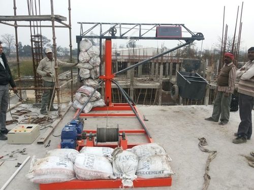 Jib Crane with Bucket Operated with 10mm Steel Wire Rope
