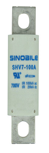 700V 100A 26x116mm Traditional Round Body With Bolted Connection High Breaking Interrupting HEV Fuse