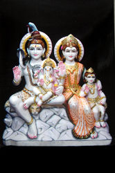 Makrana Marble Shiv Parivar Statue