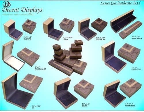  लेसर कट लेदराइट ज्वेलरी पैकेजिंग बॉक्स 