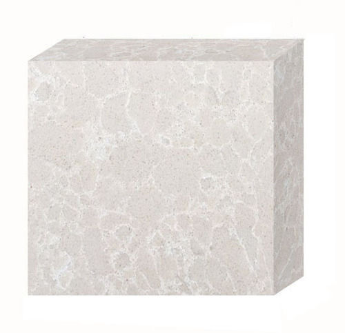 Ivory Quartz Stone Slab With White Pattern