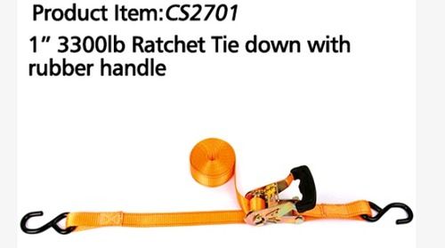 Ratchet Tie Down With Rubber Handle