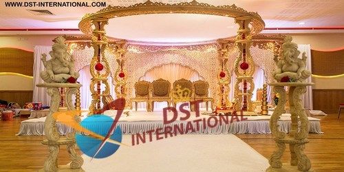 Indian Wedding Wooden Carved Mandap