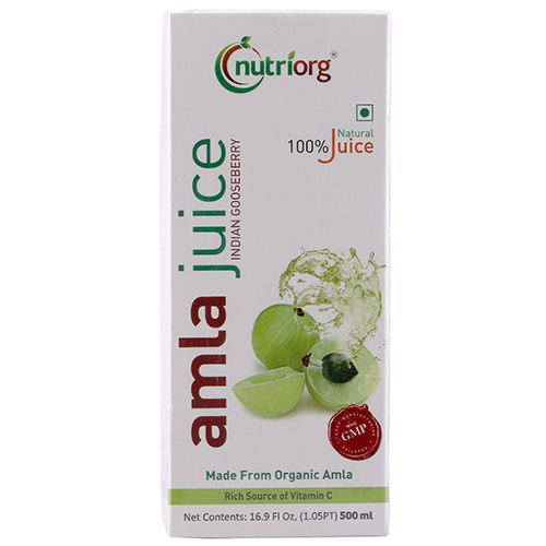 Nutriorg 100% Natural Amla Juice - 500 Ml 