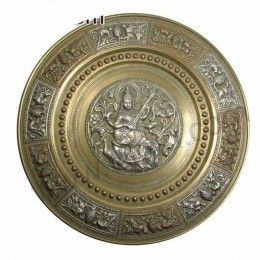 Saraswathi Tanjore Art Plate (Silver, Brass, Copper-6 Inches)