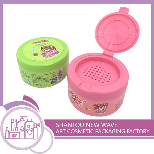 Plastic Talcum Powder Box Powder Container with Holes and Lid