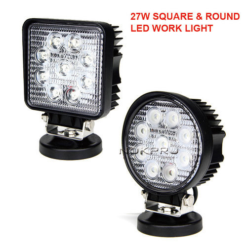 Nokpro 27w Square And Round Led Work Light For Offroad Truck Suv