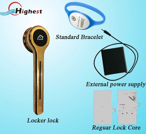 Chrome Waterproof Cabinet Electric Smart Rfid Card Sauna Locker Lock