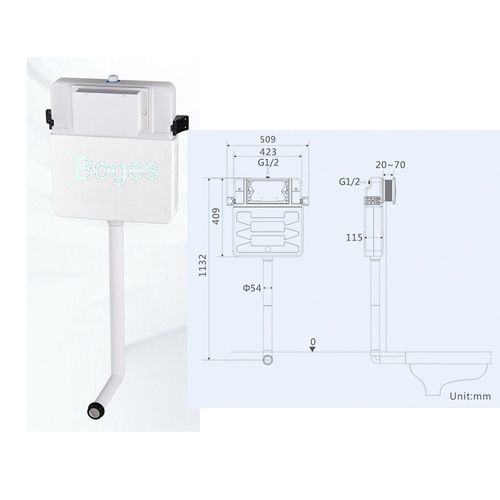 Stainless Steel Concealed Cistern 601C For Squatting Pan