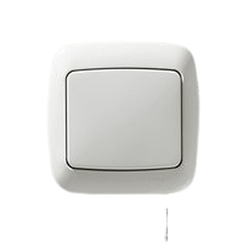 White Arco Metallised User Friendly Light Switch