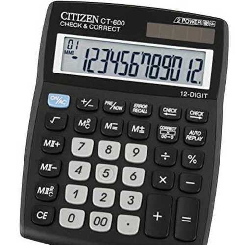 Black Standard Function Digital Citizen Calculator