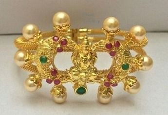 Gold CZ Stone Ruby Bangle