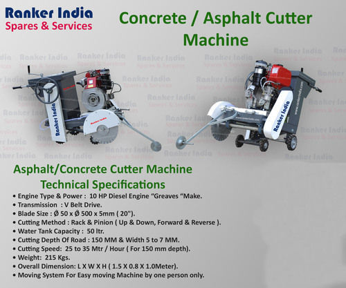 Asphalt and Concrete Cutter Machine