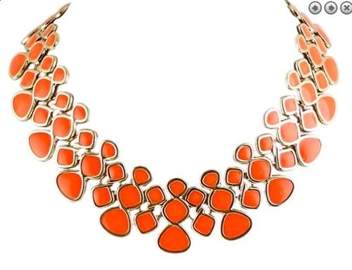 Orange Bib Necklace