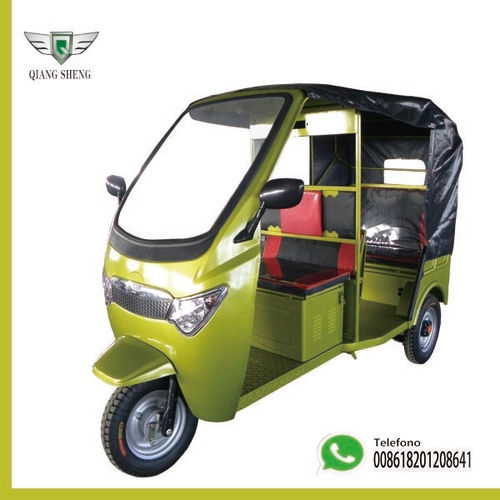 E Rickshaw - 7-Seater Half Closed Design, 60V 1000W Motor, 120km Mileage, Radio & Wiper Included