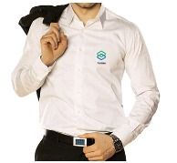 Embroidered Men Shirt Off White