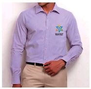 Mauve Embroidered Men Shirt