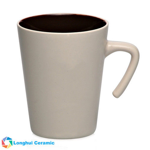 Custom Cone Shape Open Handle Promotional Ceramic Coffee Mug