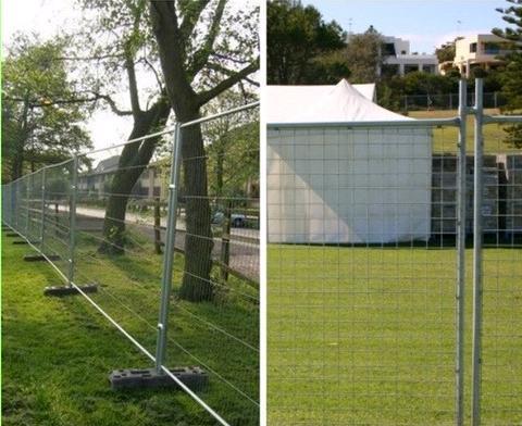 Galvanized, Welded And PVC Coated Mobile Security Wire Mesh Temporary Fence