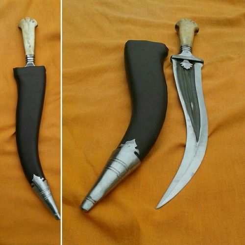 Damascus Bone Handle Dagger