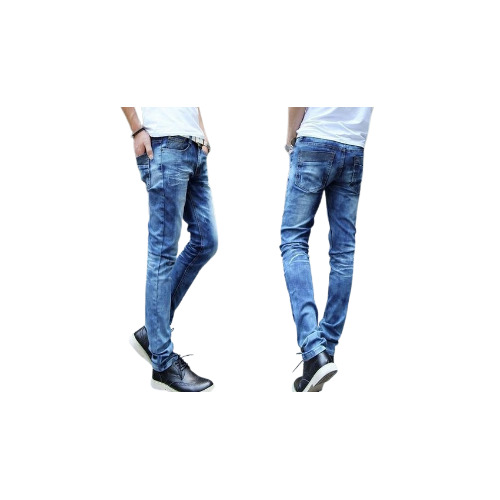 Men's Narrow Bottom Jeans - Premium Cotton Fabric, Slim Fit Design, Versatile Style