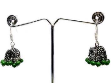 Light Green and Silver Earring