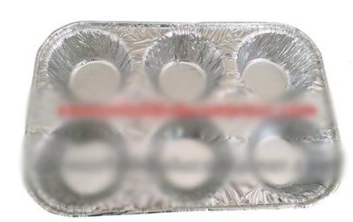 6 Egg Tart Production Mold Disposable Aluminum Foil Containers