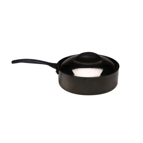 Induction Titanium Finish Round Saute Pan With Lid