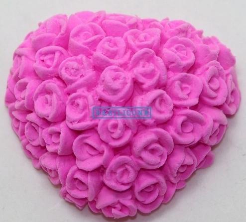 Rose Heart Shaped Cake Decorating Mold