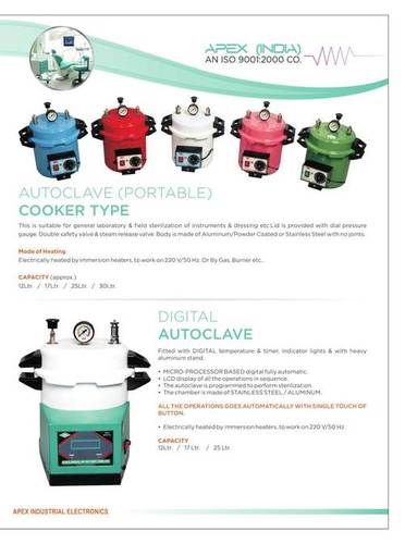 Chromadent Cooker Type Autoclave