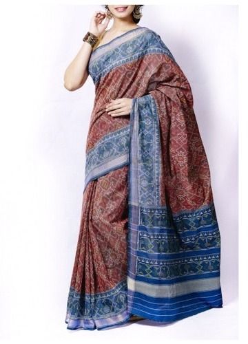 Multicolur Patan Patola Ikat Handloom Cotton Saree Gender: Women