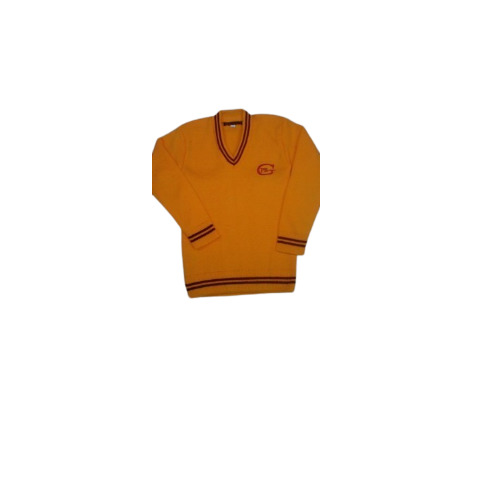 Full Sleeve Sweater - Woolen, V-neck, Solid Yellow | Comfortable, Skin-friendly, Durable Design