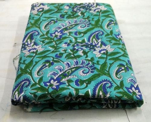 Cotton Voile Hand Block Printed Fabric